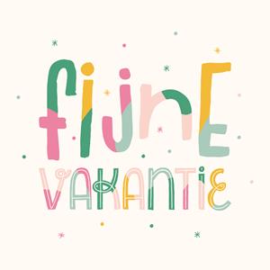 vakantiekaart-fijne-vakantie-typografisch-kleurrijk